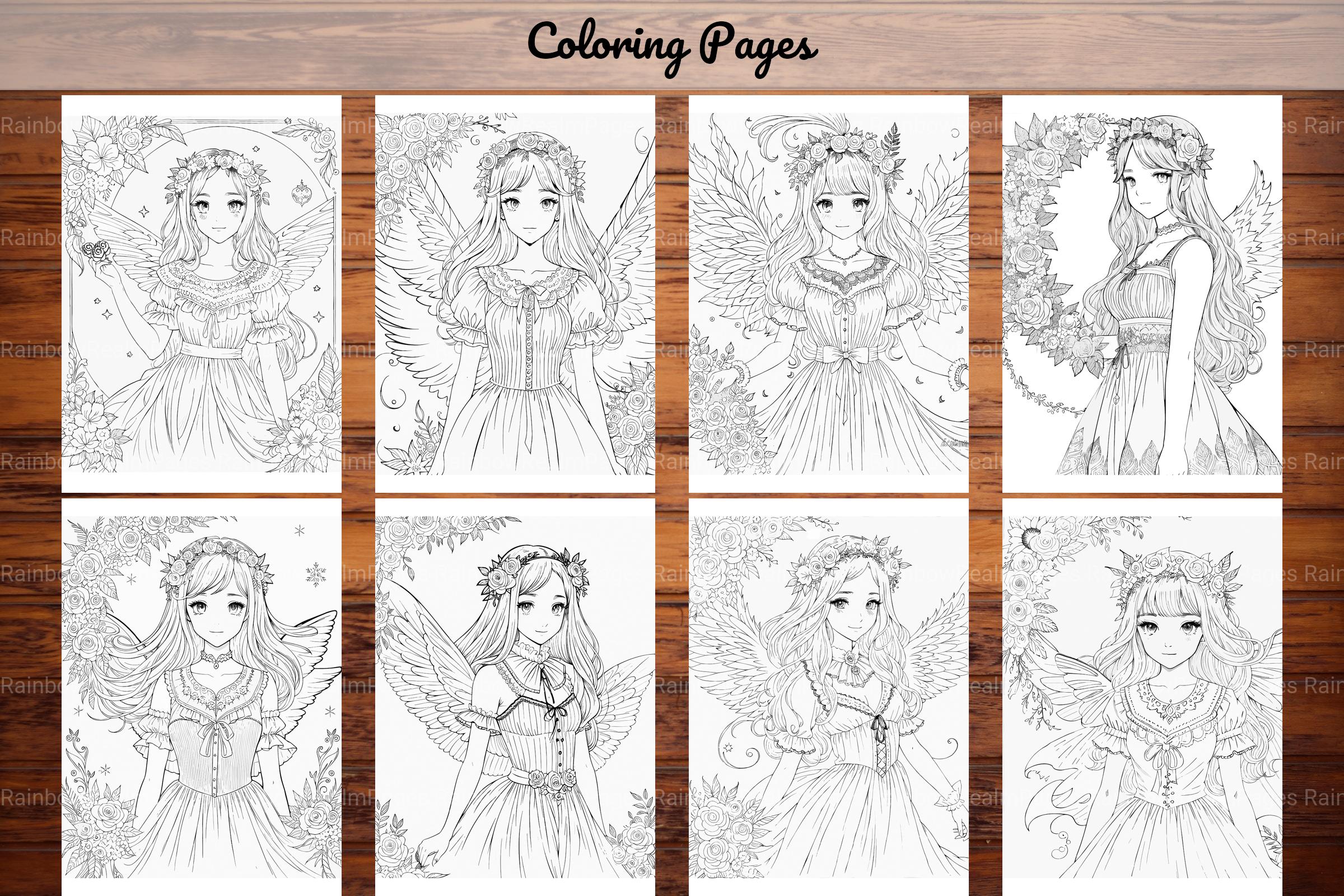 Fairy and Flowers Coloring Pages - CraftNest - Digital Crafting and Art