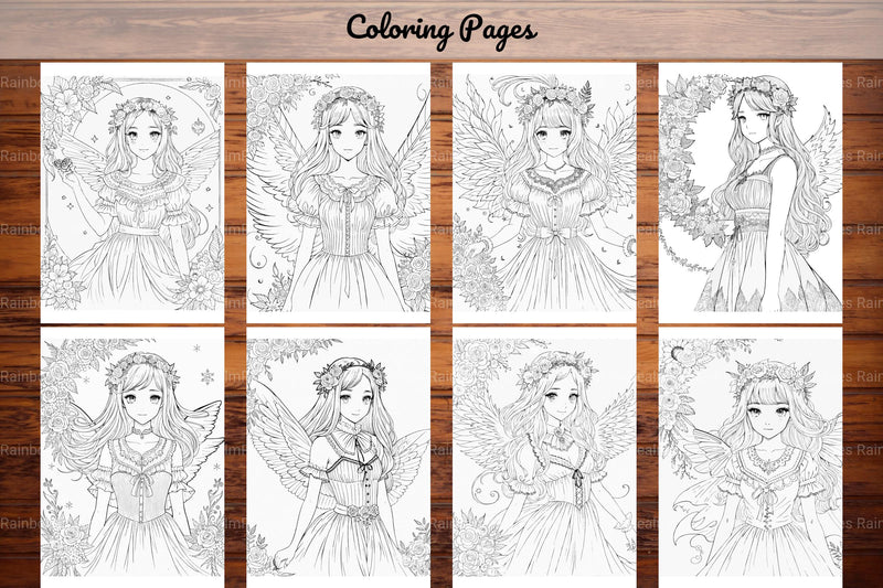 Fairy and Flowers Coloring Pages - CraftNest - Digital Crafting and Art