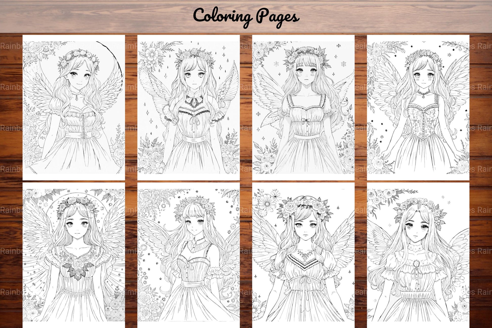 Fairy and Flowers Coloring Pages - CraftNest - Digital Crafting and Art