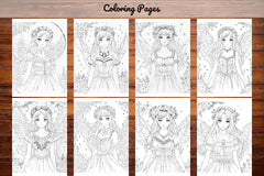Fairy and Flowers Coloring Pages - CraftNest - Digital Crafting and Art