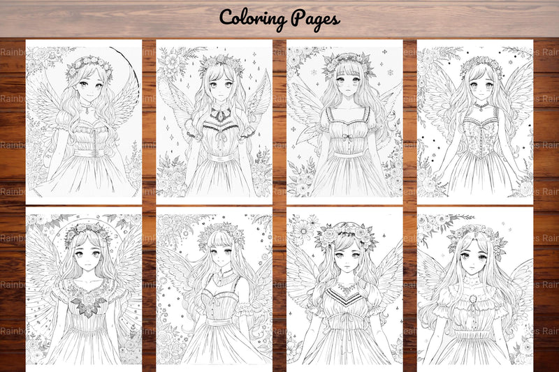 Fairy and Flowers Coloring Pages - CraftNest - Digital Crafting and Art