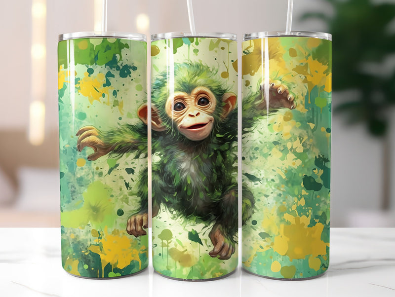 Baby Monkey Tumbler Wrap - CraftNest