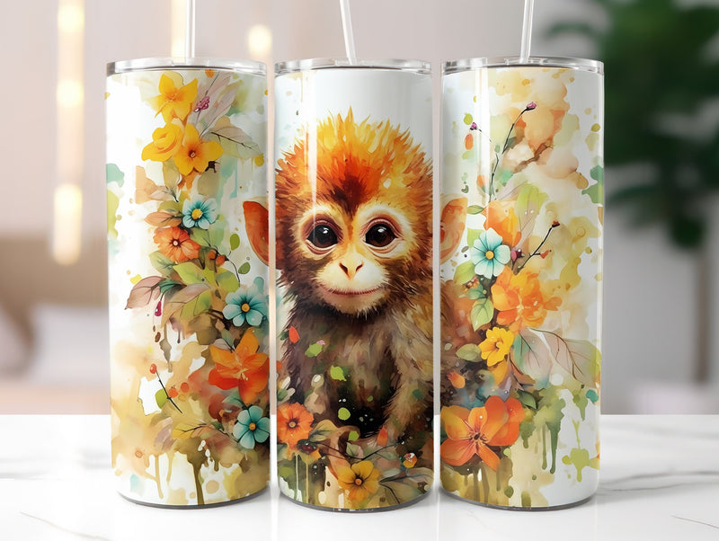 Baby Monkey Tumbler Wrap - CraftNest