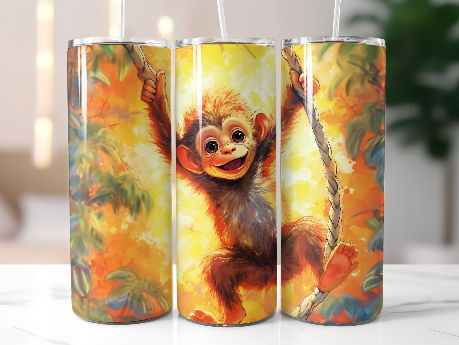 Baby Monkey Tumbler Wrap - CraftNest