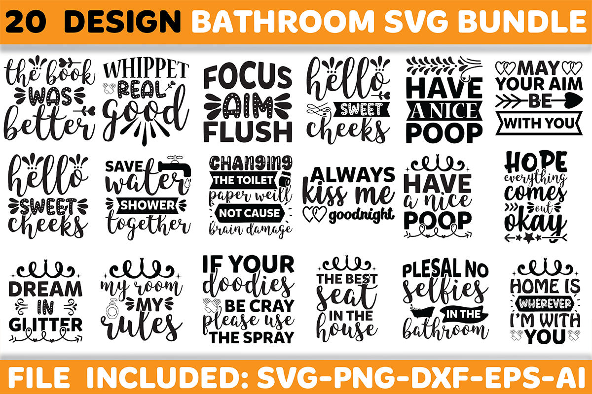 Bathroom SVG Bundle - CraftNest - Digital Crafting and Art