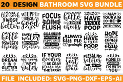 Bathroom SVG Bundle - CraftNest - Digital Crafting and Art