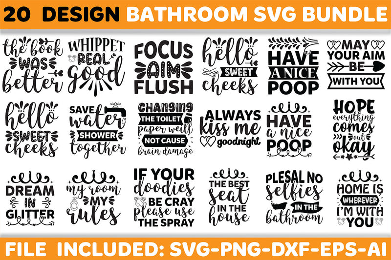 Bathroom SVG Bundle - CraftNest - Digital Crafting and Art