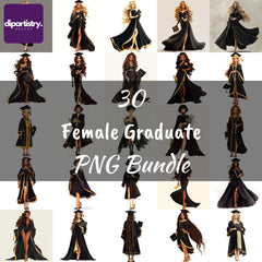 Female Graduate Students Clipart - CraftNest - Digital Crafting and Art