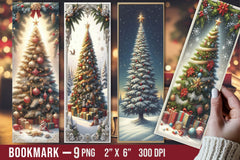 Christmas Tree Printable Bookmarks - CraftNest - Digital Crafting and Art