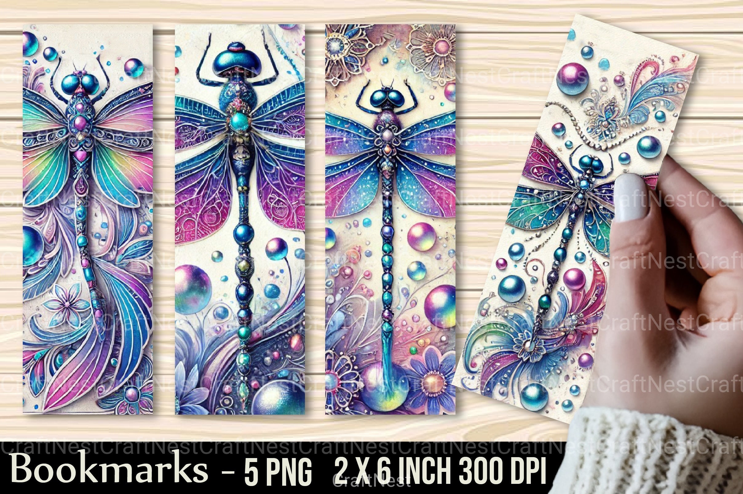 Dragonfly Magic Bookmark Junk Journal - CraftNest - Digital Crafting and Art