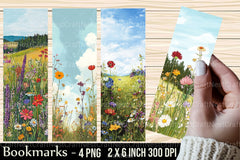 Flower Meadow Graphic Bookmark Junk Journal - CraftNest - Digital Crafting and Art