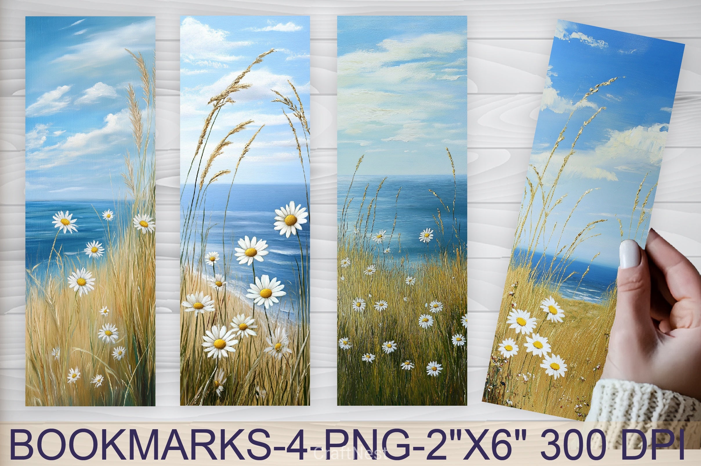 Seaside Daisy Bookmark Journal - CraftNest - Digital Crafting and Art