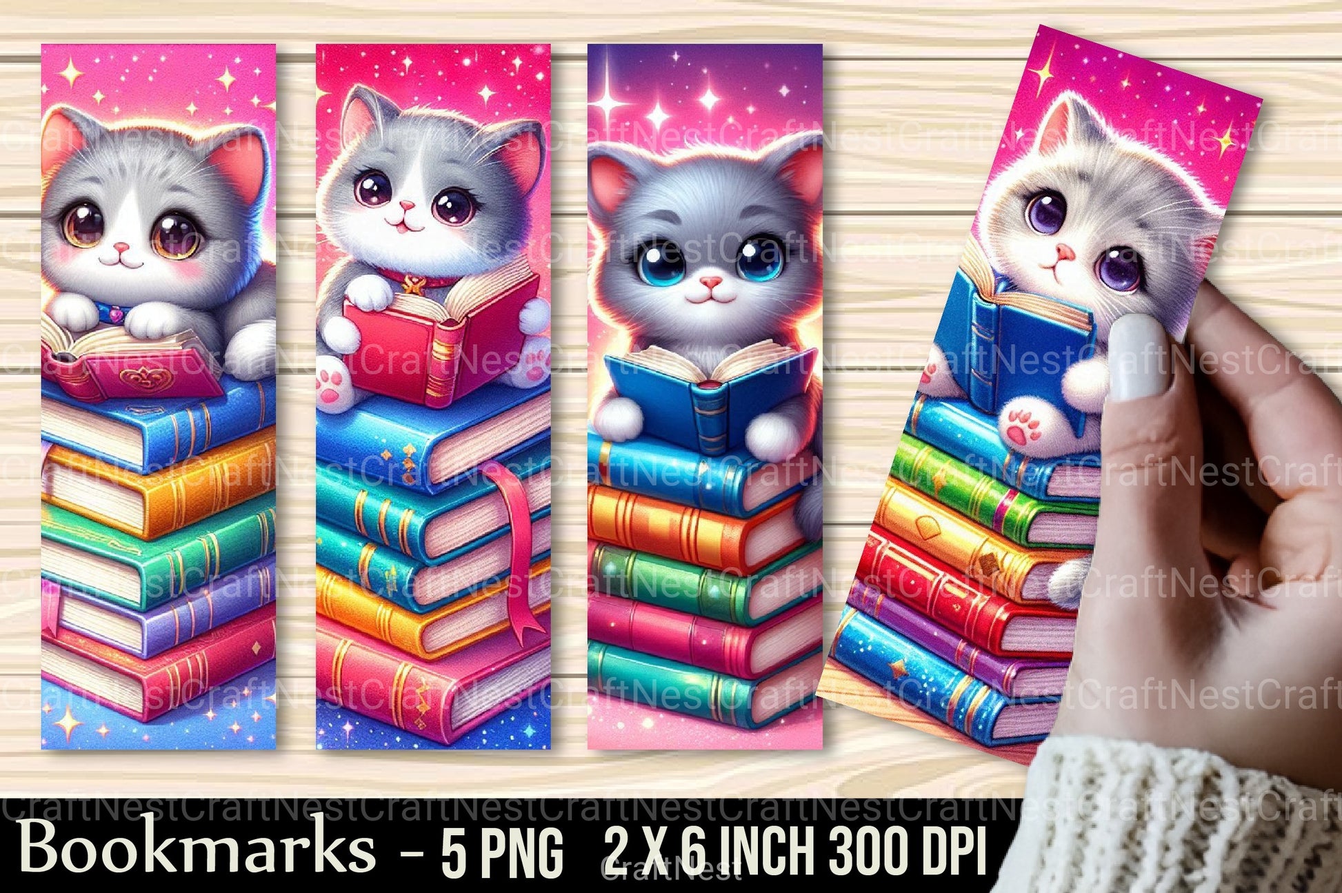 Cat Reading Book Bookmark Junk Journal - CraftNest - Digital Crafting and Art