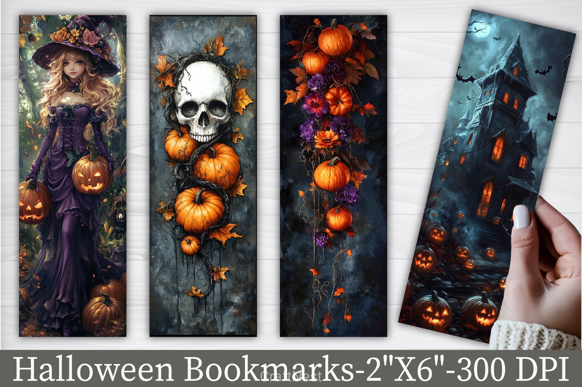Spooky Halloween Bookmarks Journal - CraftNest - Digital Crafting and Art