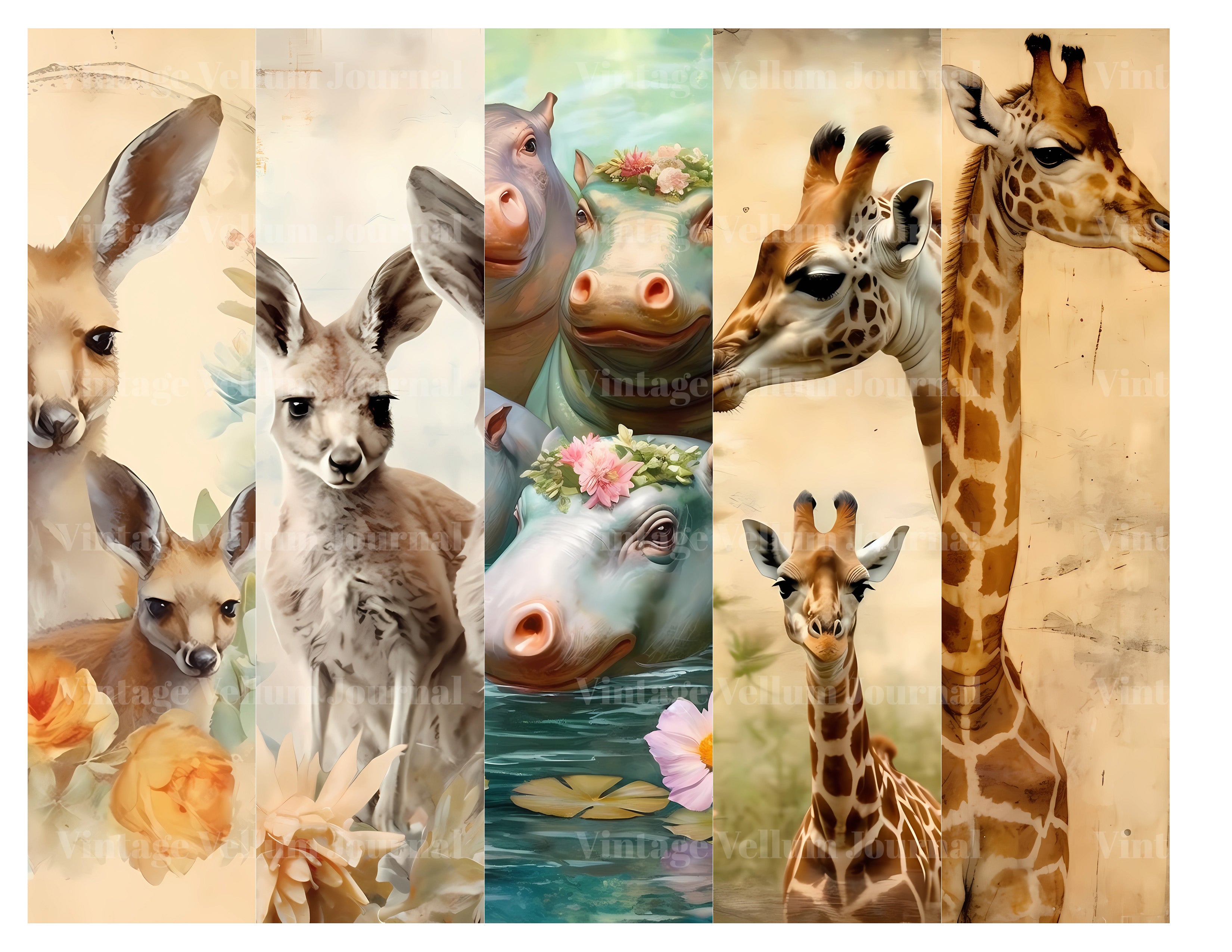 Baby Animals Zoo Junk Journal Pages - CraftNest