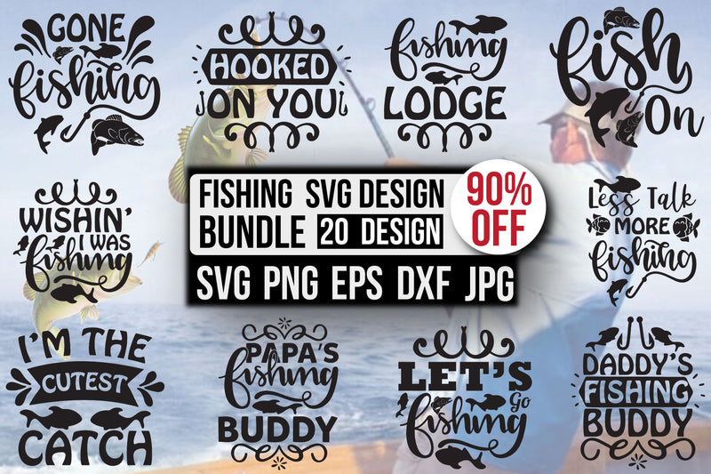 Fishing SVG Bundle 7 - CraftNest - Digital Crafting and Art