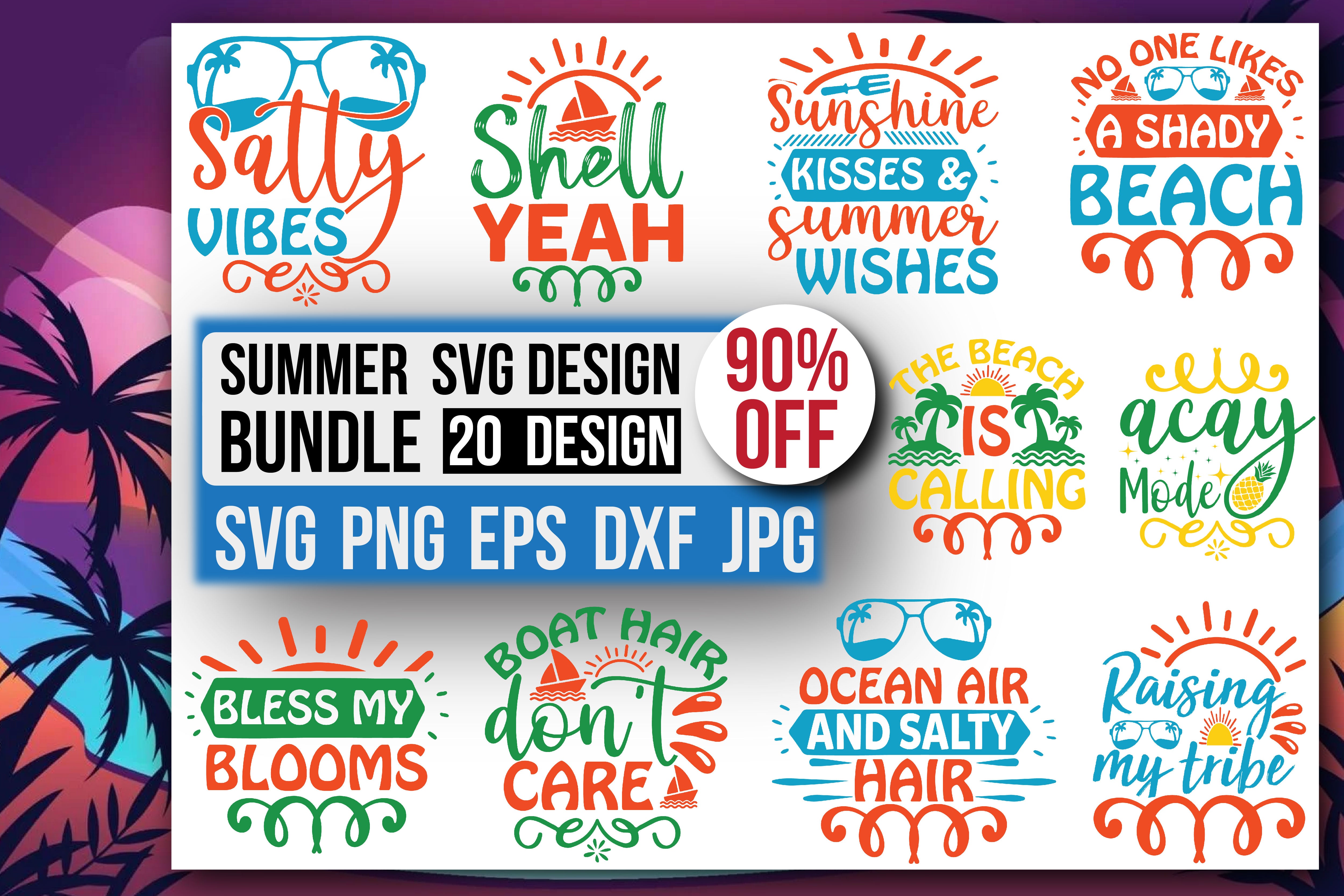 Summer SVG Bundle 7 - CraftNest - Digital Crafting and Art