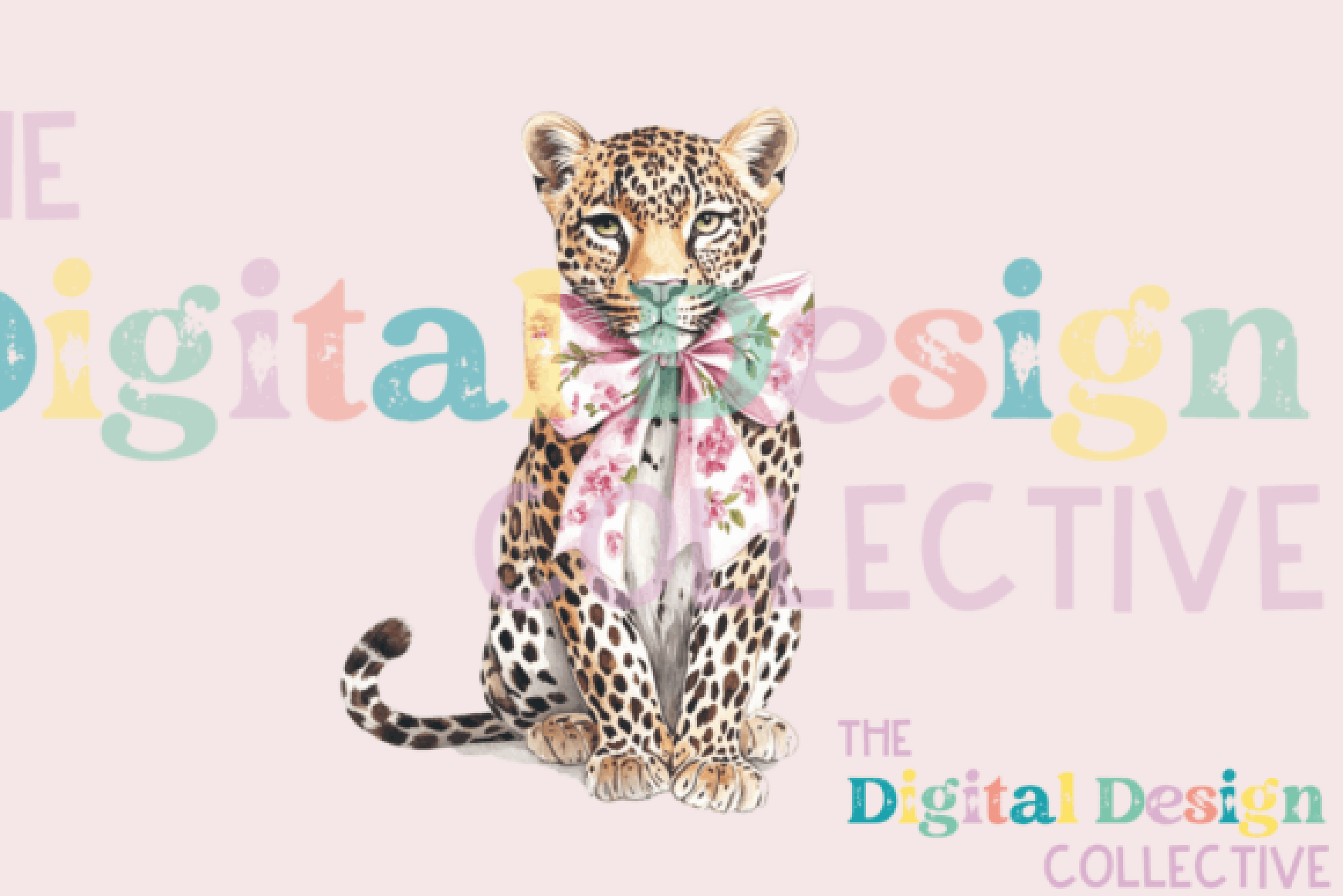 Chinoiserie Cheetah Design Clipart Bundle