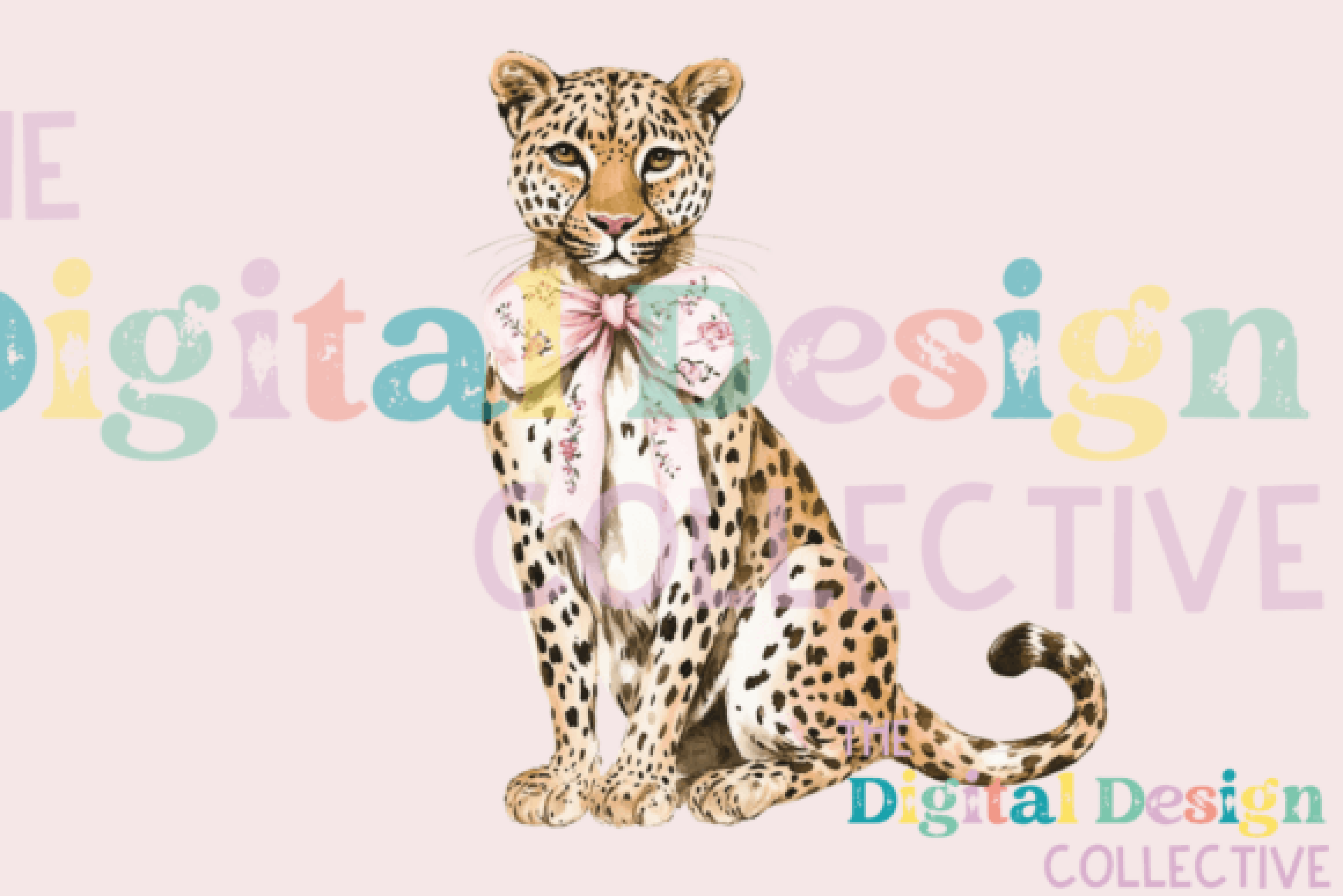 Chinoiserie Cheetah Design Clipart Bundle