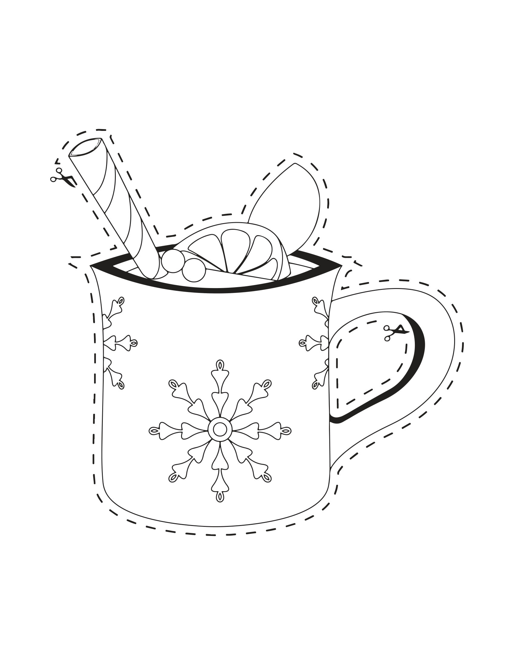 Kids Christmas Scissor Skill Coloring Book 1