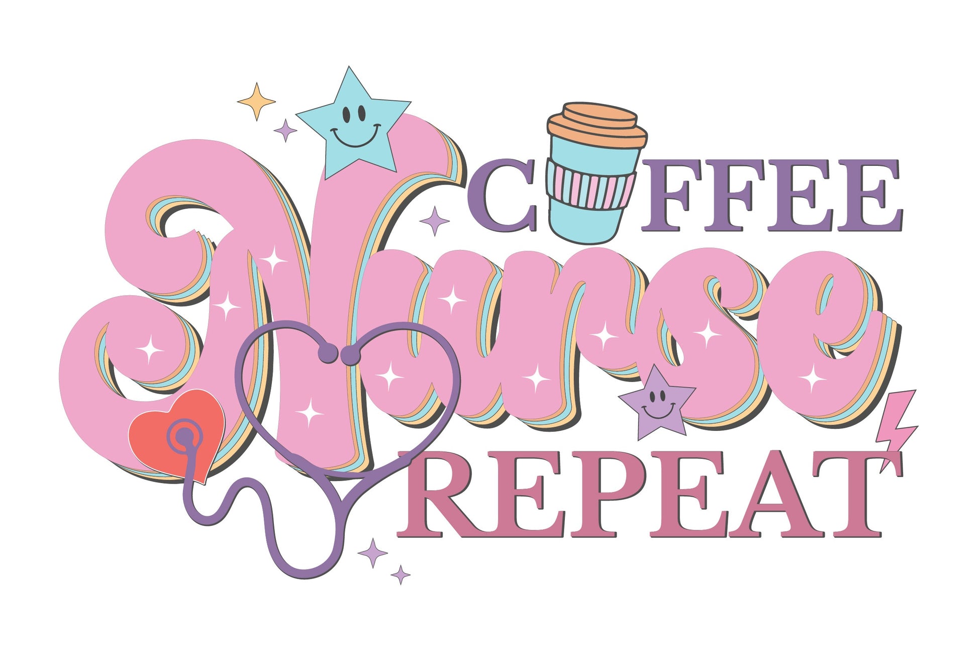 Coffee Nurse Repeat SVG Bundle - CraftNest - Digital Crafting and Art