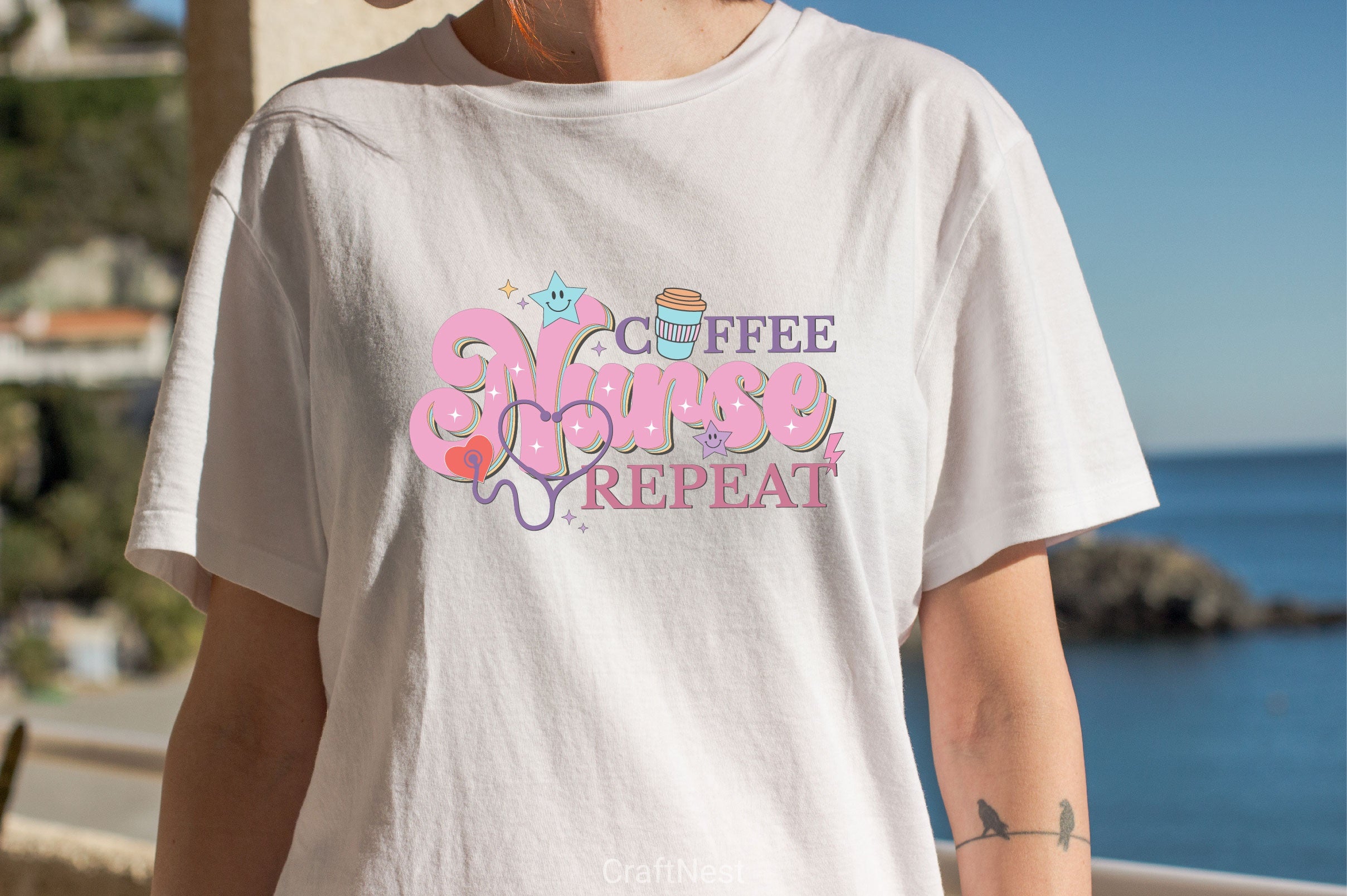 Coffee Nurse Repeat SVG Bundle - CraftNest - Digital Crafting and Art