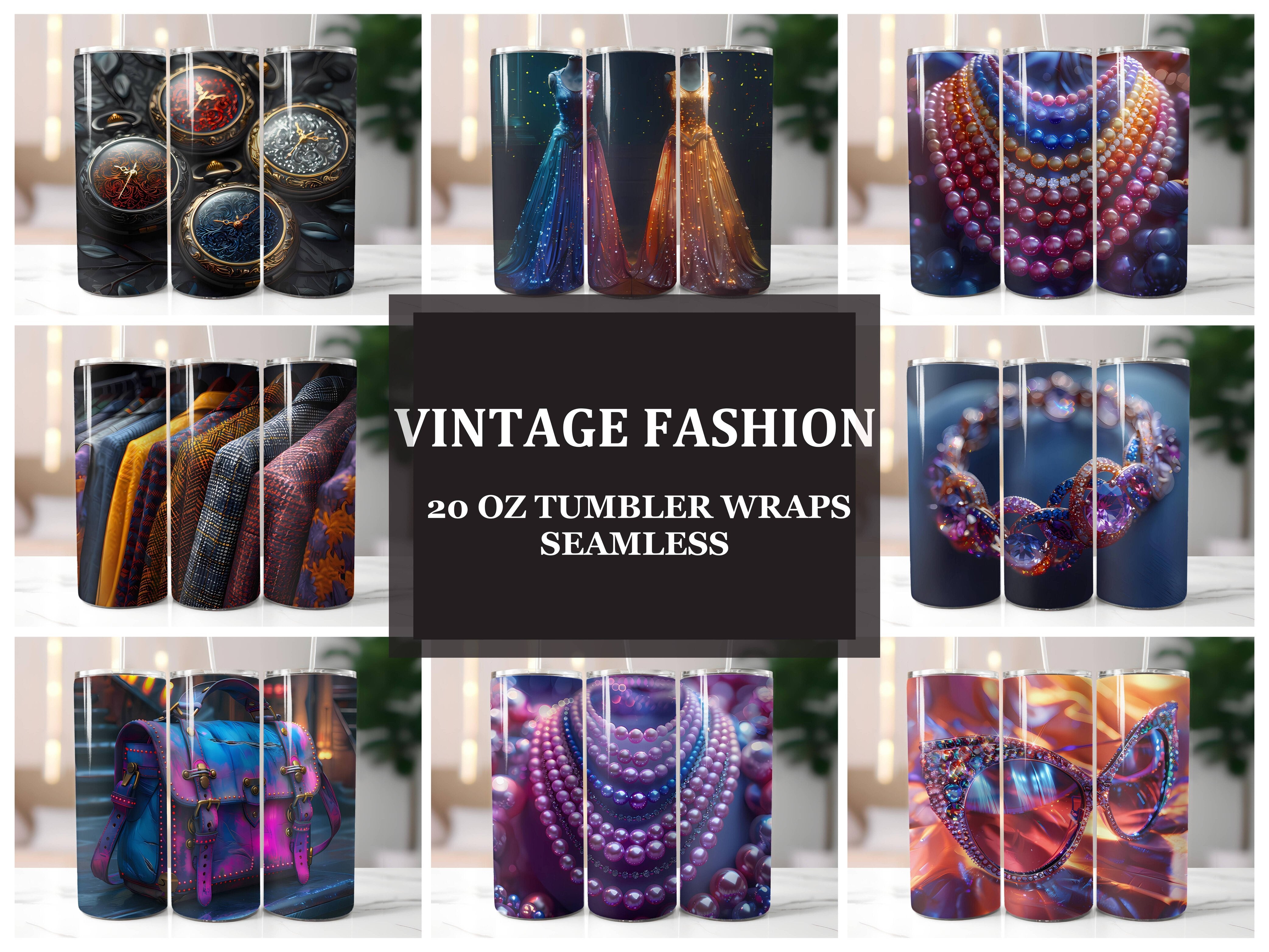 Vintage Fashion 2 Tumbler Wrap - CraftNest - Digital Crafting and Art