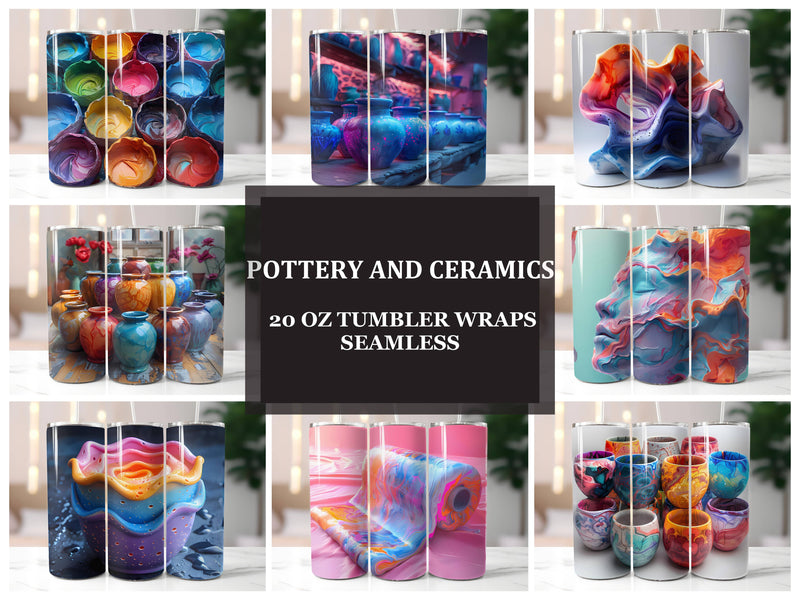 Pottery and Ceramics 7 Tumbler Wrap - CraftNest - Digital Crafting and Art