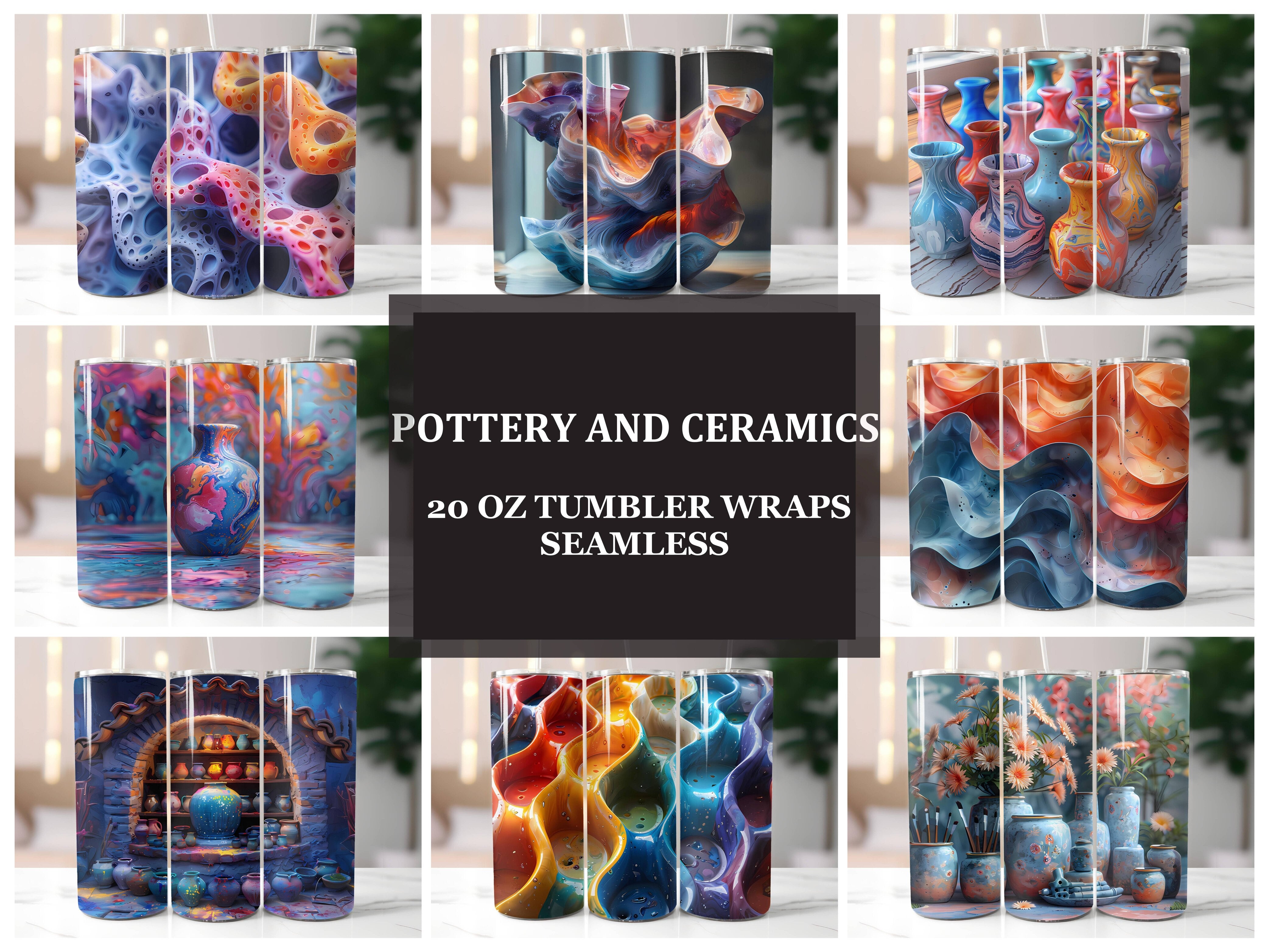 Pottery and Ceramics 1 Tumbler Wrap