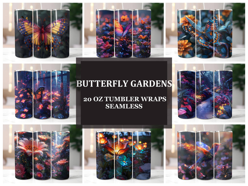 Butterfly Gardens 2 Tumbler Wrap - CraftNest - Digital Crafting and Art