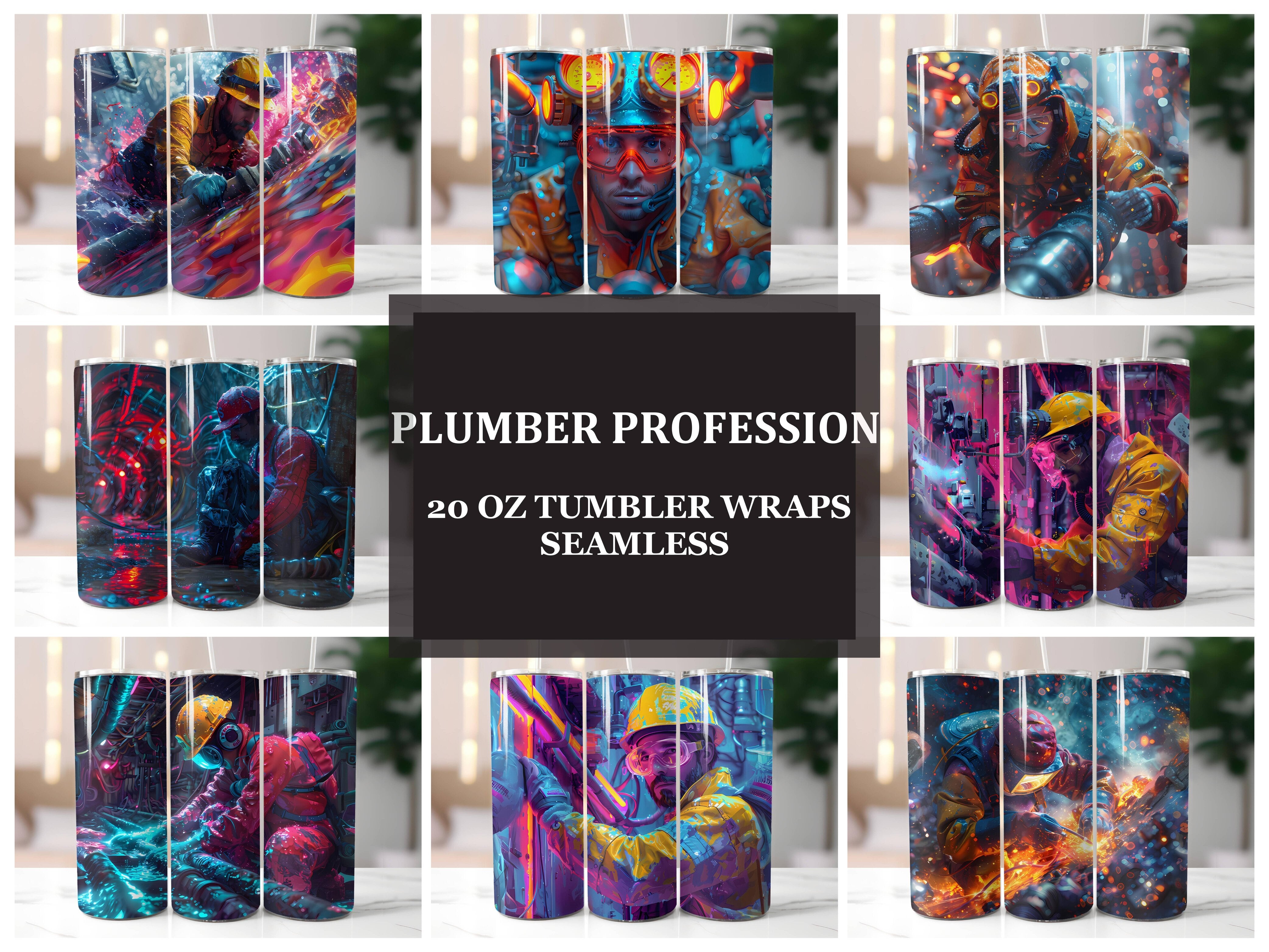 Plumber Profession 1 Tumbler Wrap