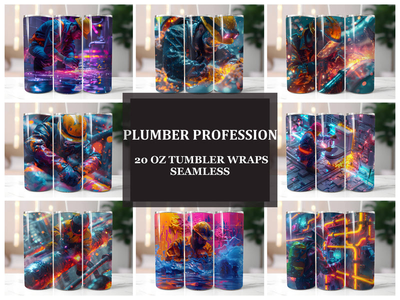 Plumber Profession 2 Tumbler Wrap - CraftNest - Digital Crafting and Art