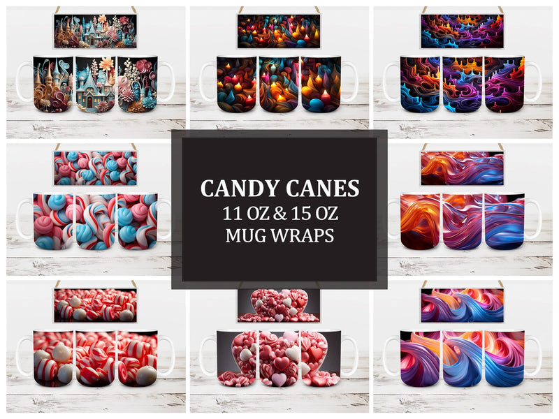 Candy Canes Mug Wrap - CraftNest