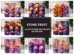 Stone Fruit 5 Tumbler Wrap - CraftNest - Digital Crafting and Art