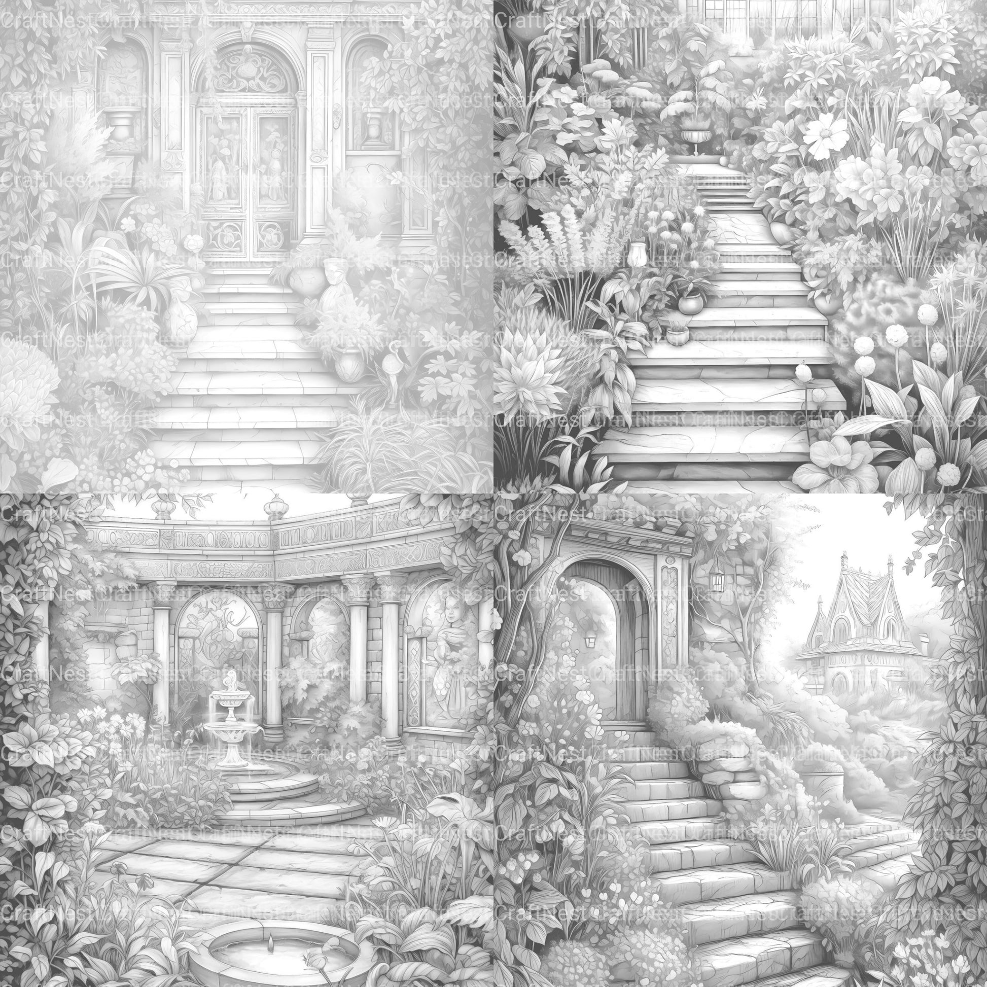 Secret Garden Coloring Book - CraftNest - Digital Crafting and Art