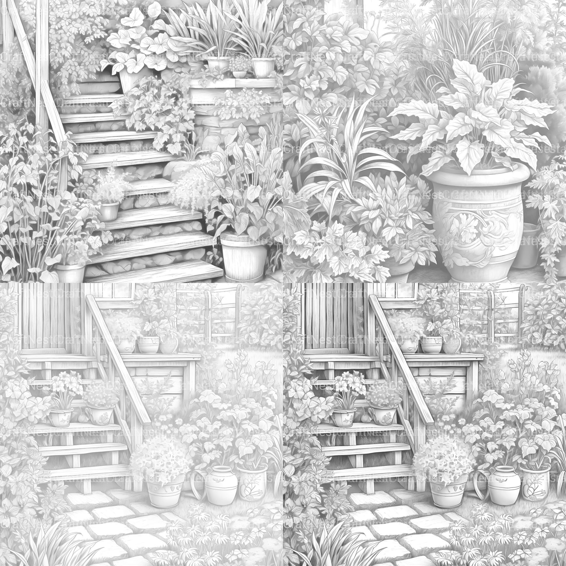 Herb Garden Coloring Book - CraftNest - Digital Crafting and Art
