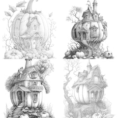 Pumpkin Fairy House Coloring Book - CraftNest - Digital Crafting and Art