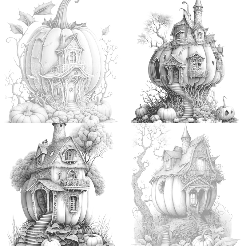 Pumpkin Fairy House Coloring Book - CraftNest - Digital Crafting and Art