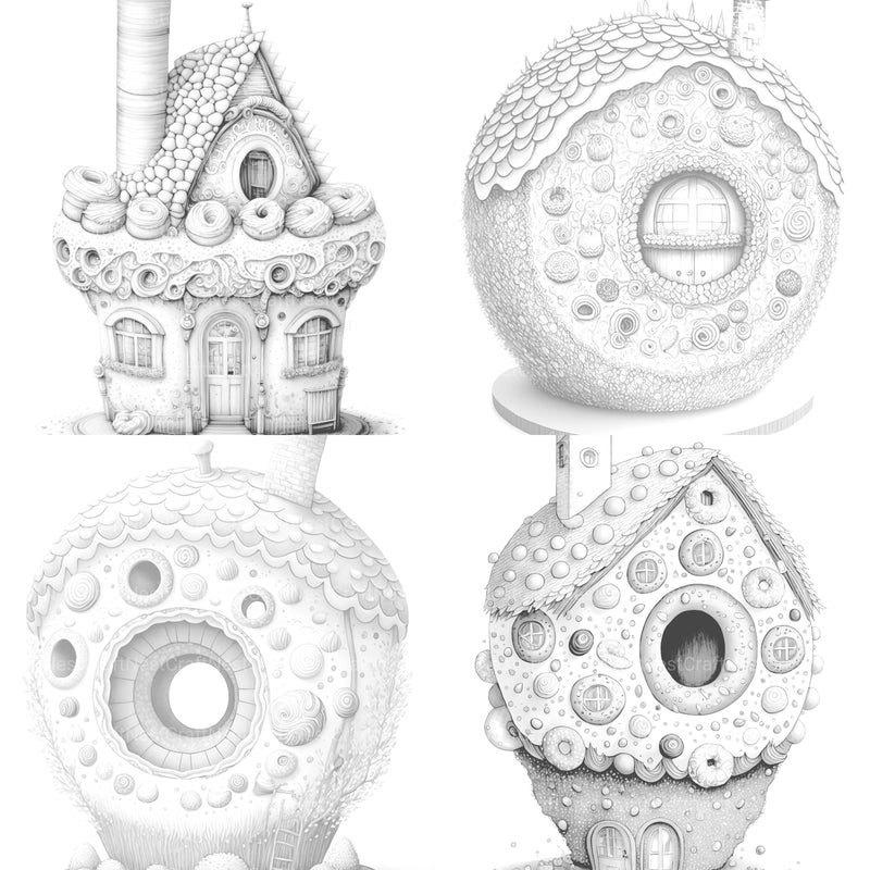 Donut House Coloring Book - CraftNest - Digital Crafting and Art