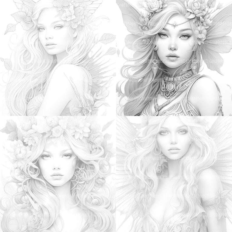 Beautiful Fairy Coloring Book - CraftNest - Digital Crafting and Art