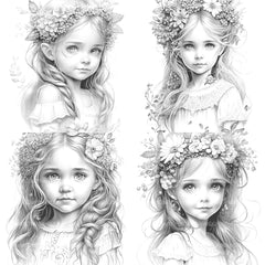 Hawaiian Girl Coloring Book - CraftNest - Digital Crafting and Art