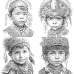 Inca Girl Coloring Book - CraftNest - Digital Crafting and Art