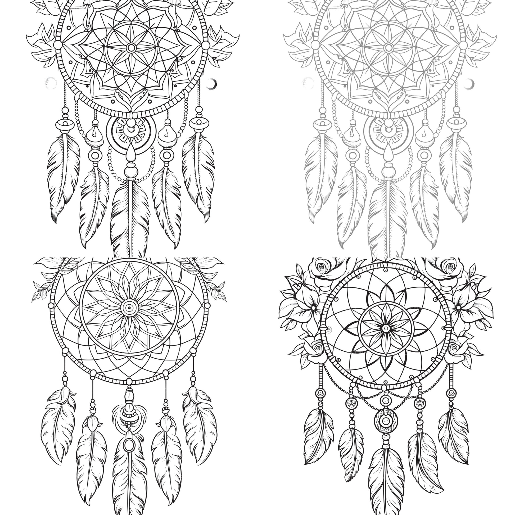 Dreamcatcher Coloring Book - CraftNest - Digital Crafting and Art