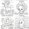 Barnyard Animals Learning Coloring Book