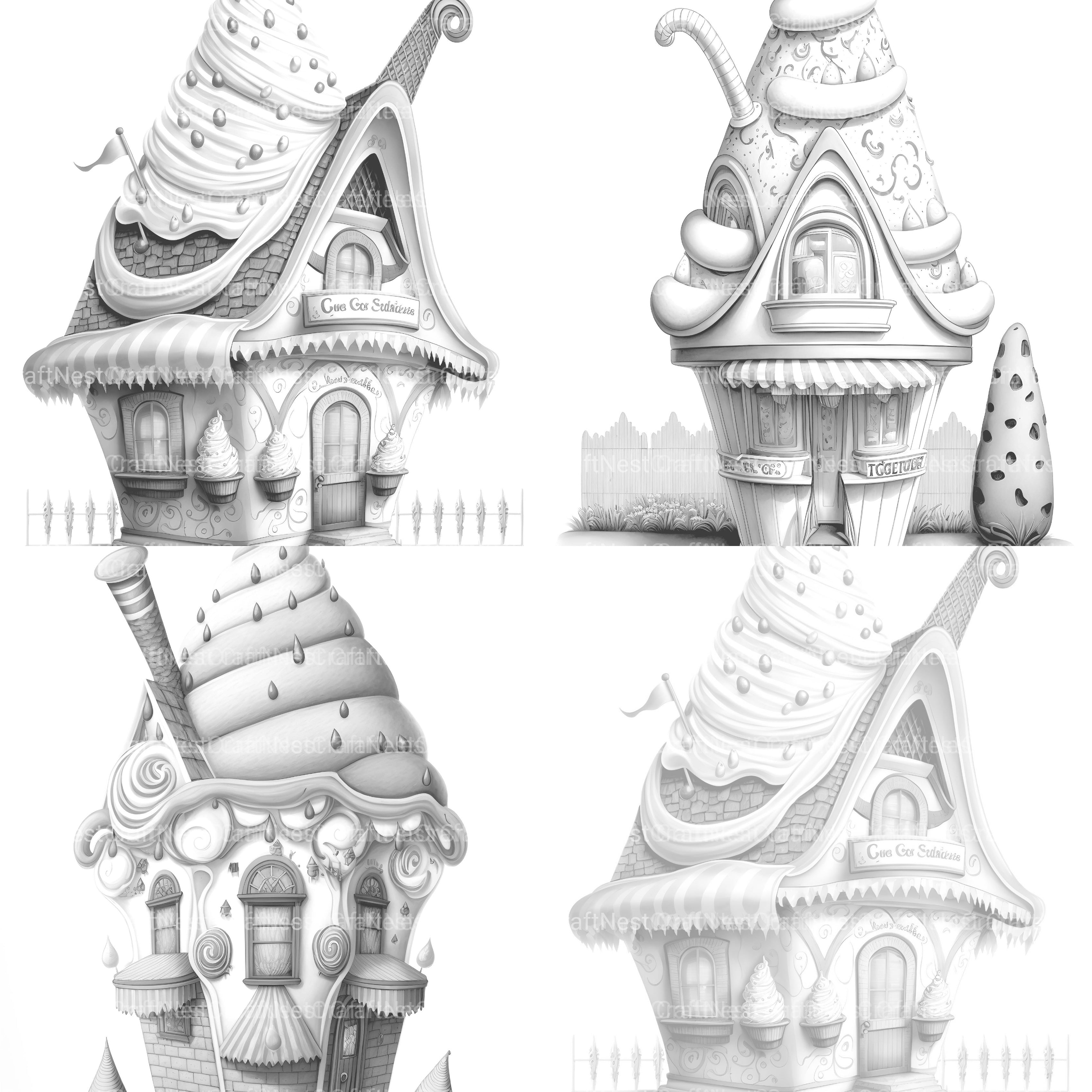 Ice Cream House Coloring Book - CraftNest - Digital Crafting and Art