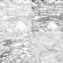 Water Garden Coloring Book - CraftNest - Digital Crafting and Art