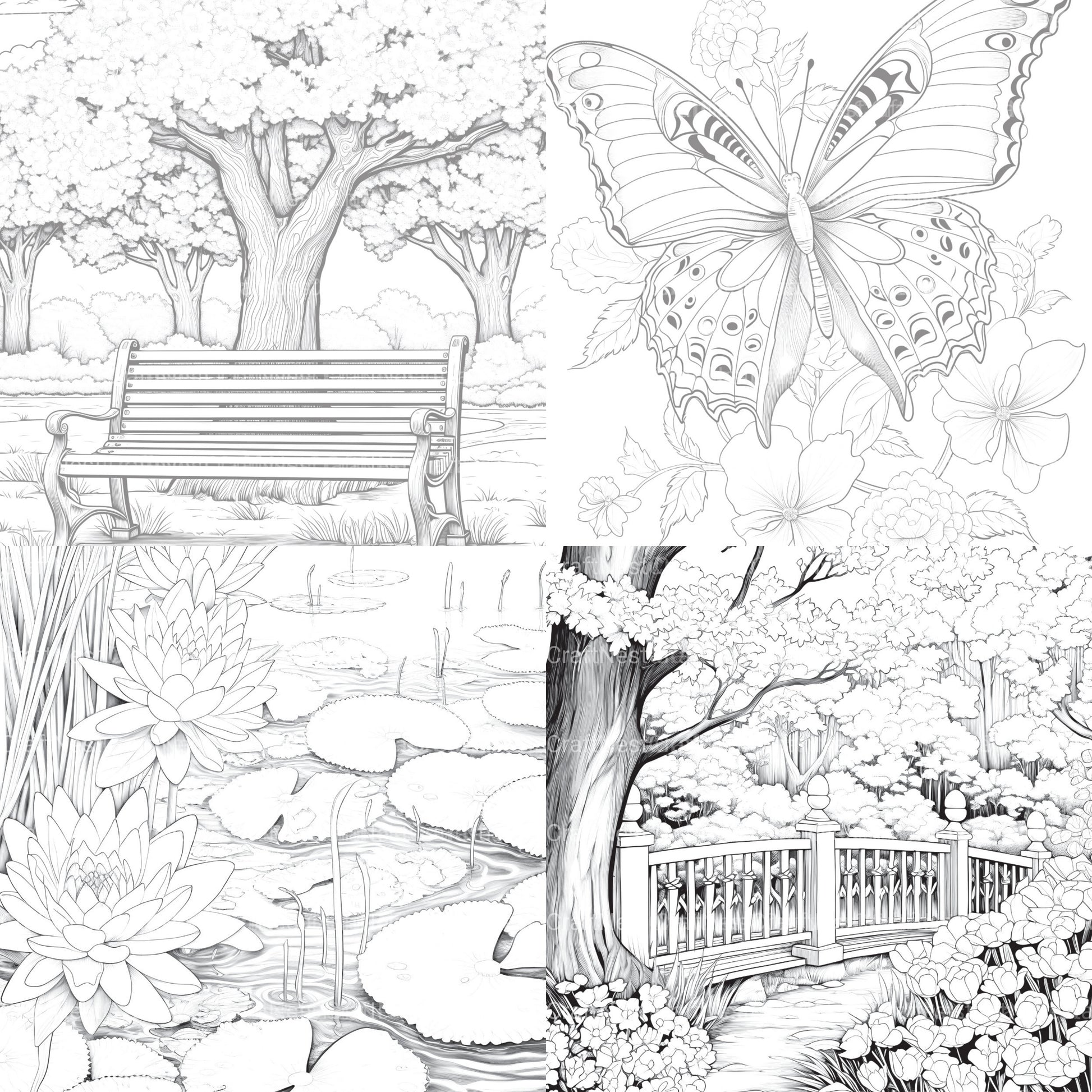 Springtime Garden Coloring Book - CraftNest - Digital Crafting and Art