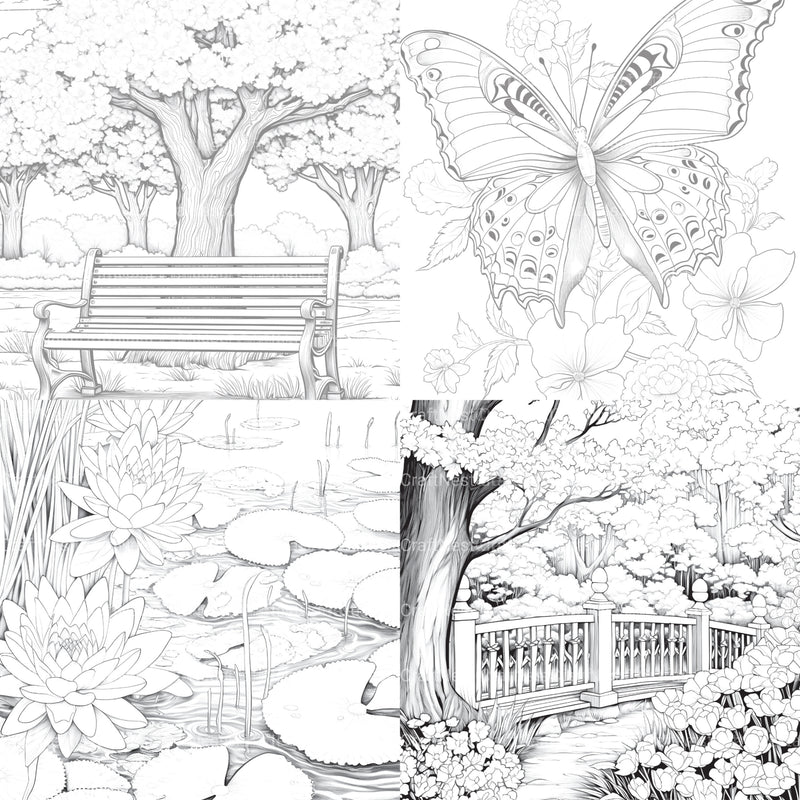 Springtime Garden Coloring Book - CraftNest - Digital Crafting and Art