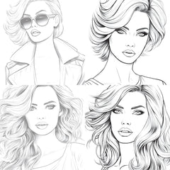 Beautiful Women Coloring Book - CraftNest - Digital Crafting and Art