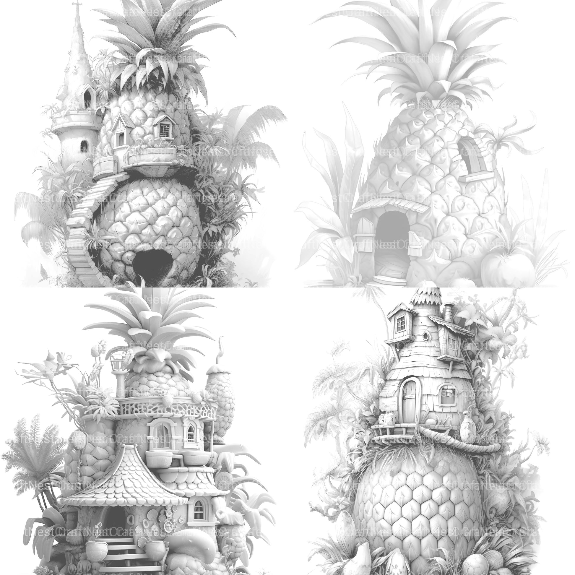 Fairy House Coloring Book - CraftNest - Digital Crafting and Art